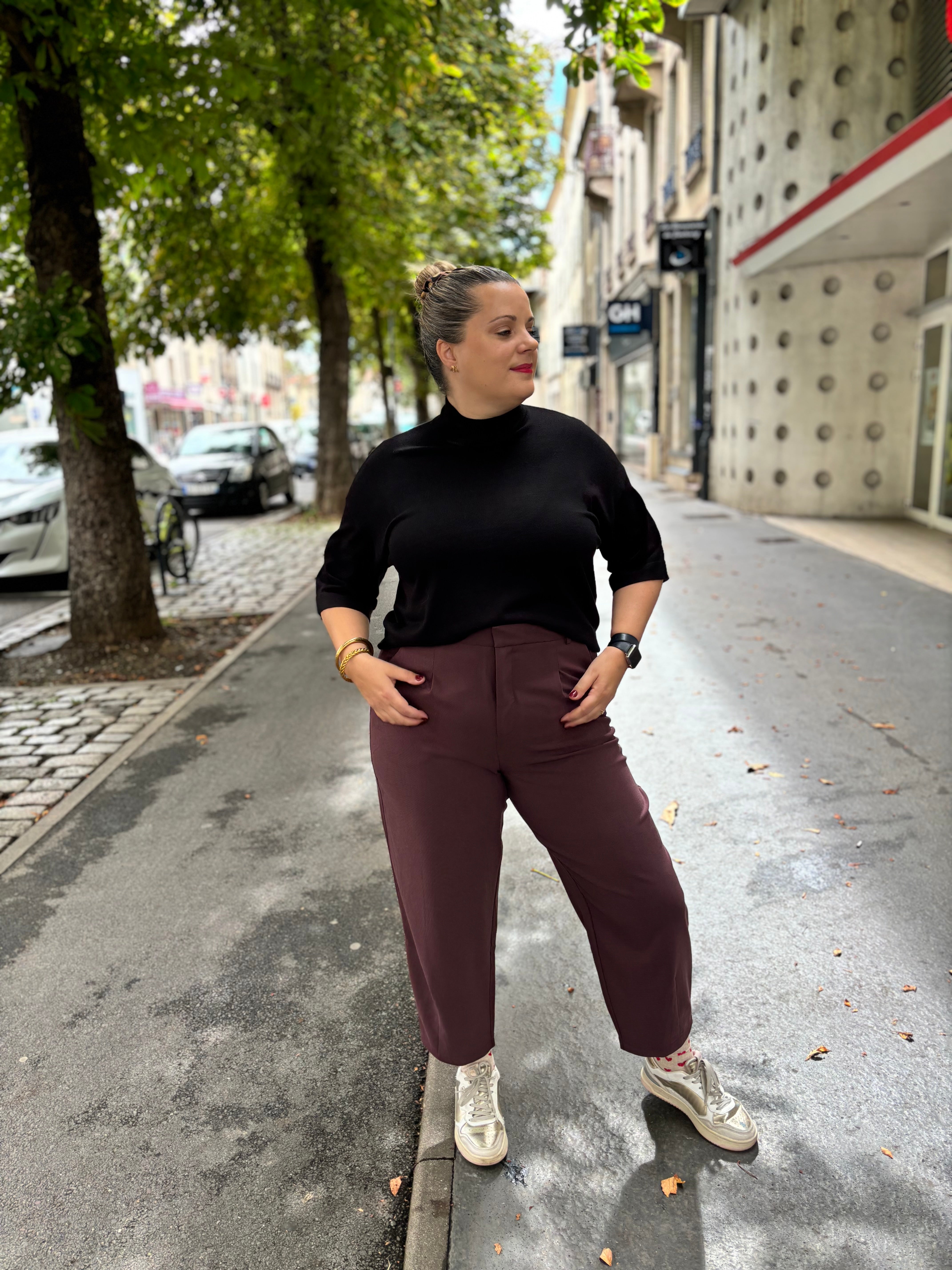 PANTALON MERLE PRUNE