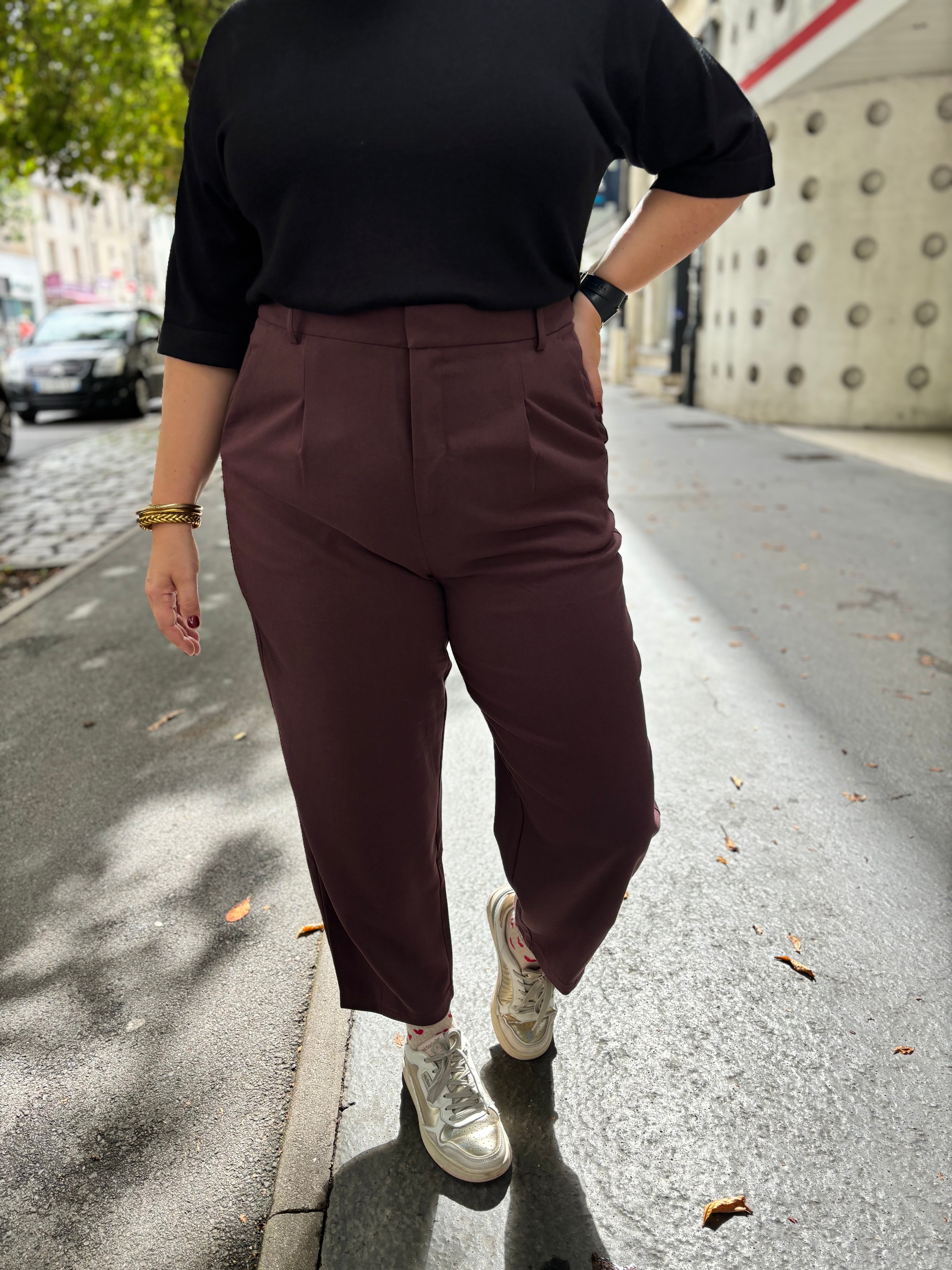PANTALON MERLE PRUNE