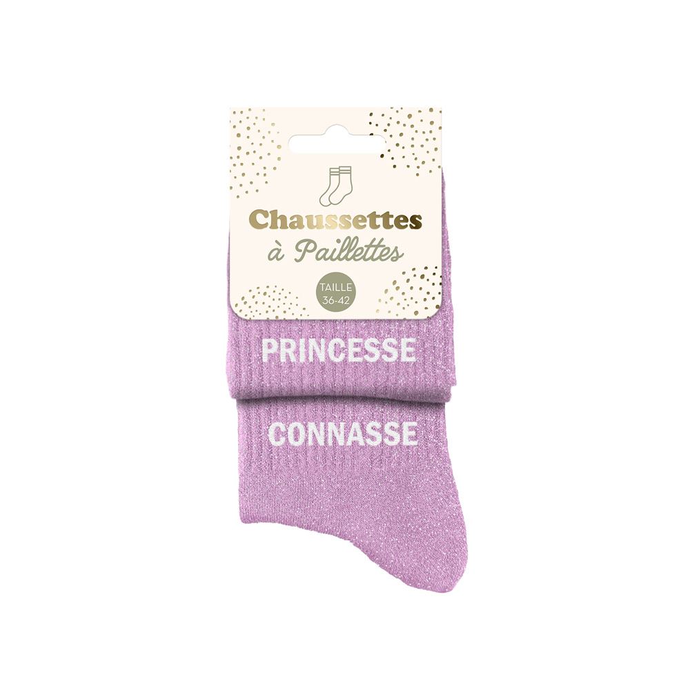 CHAUSSETTES DUO MESSAGES A PAILLETTES