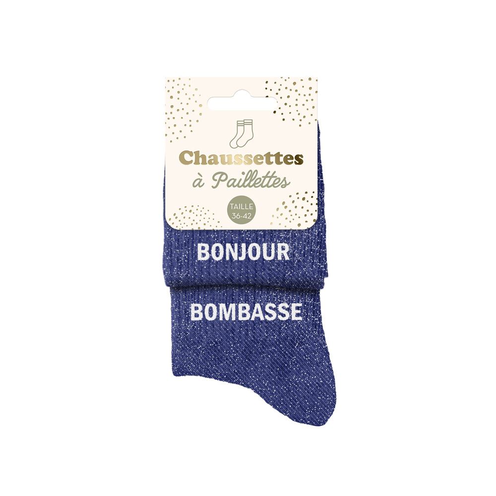 CHAUSSETTES DUO MESSAGES A PAILLETTES