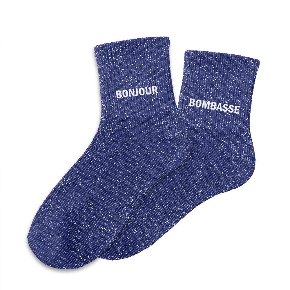 CHAUSSETTES DUO MESSAGES A PAILLETTES