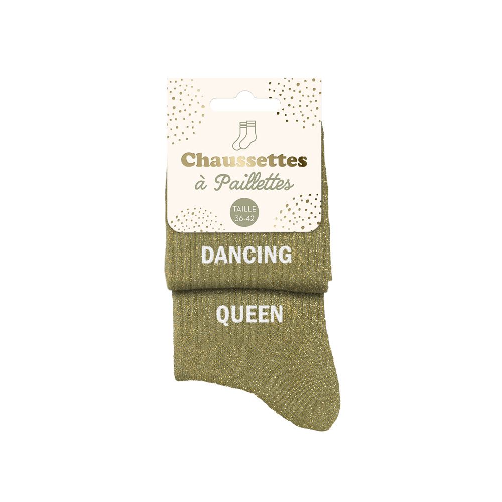 CHAUSSETTES DUO MESSAGES A PAILLETTES