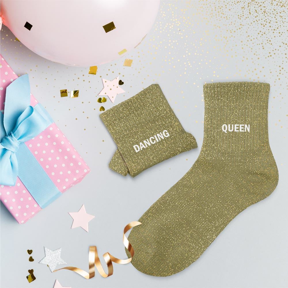 CHAUSSETTES DUO MESSAGES A PAILLETTES