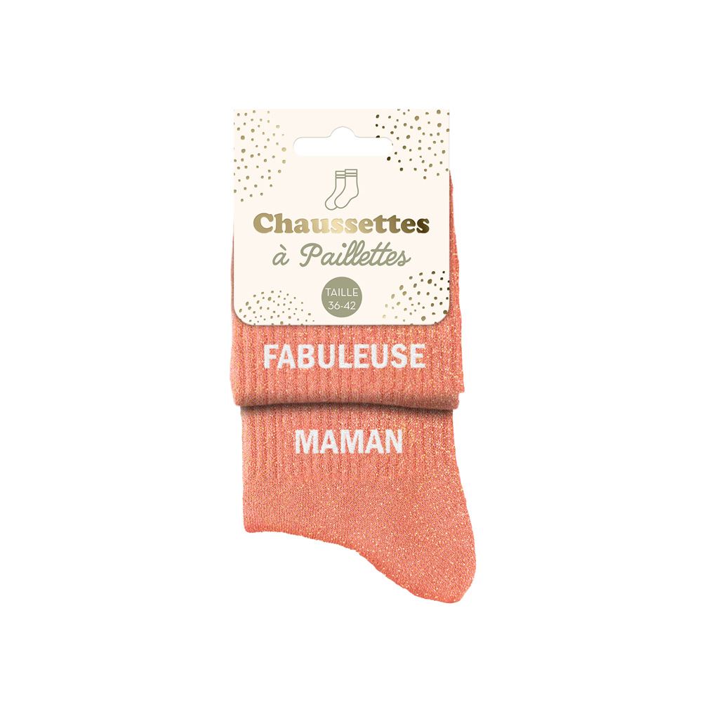CHAUSSETTES DUO MESSAGES A PAILLETTES