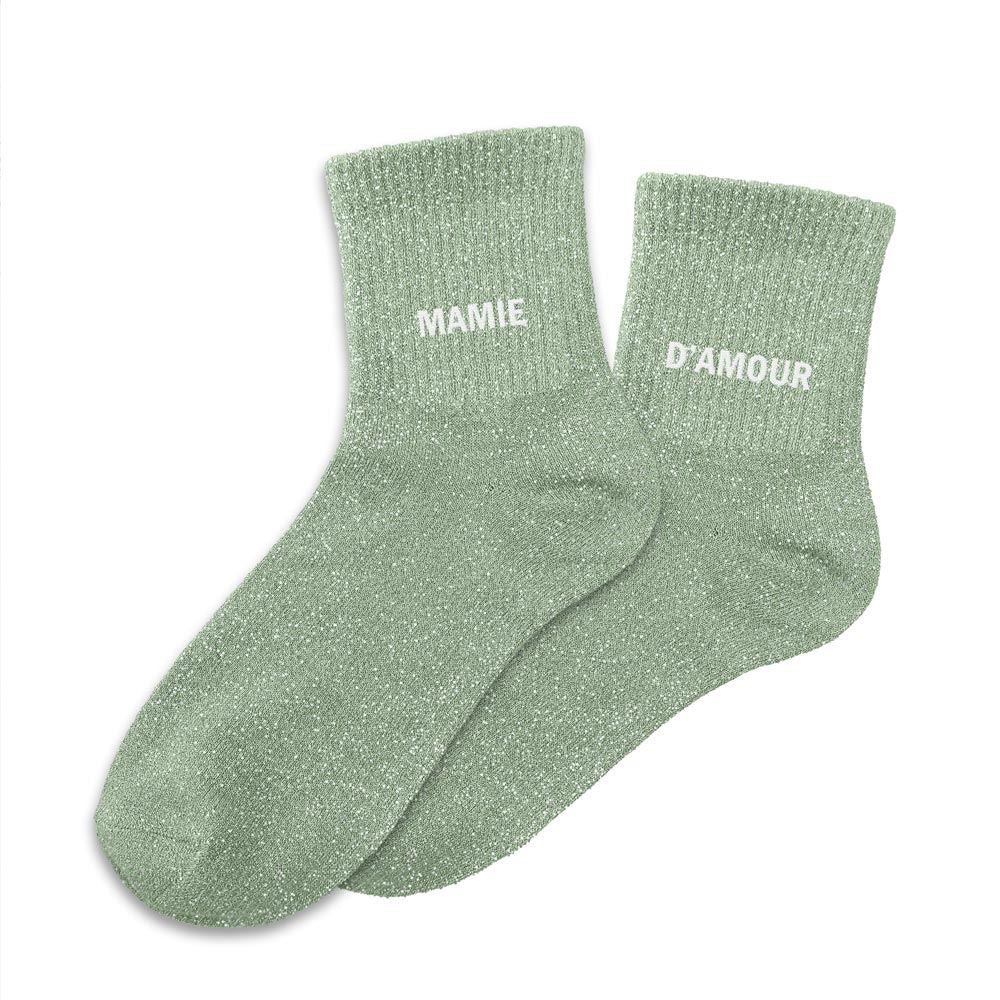 CHAUSSETTES DUO MESSAGES A PAILLETTES