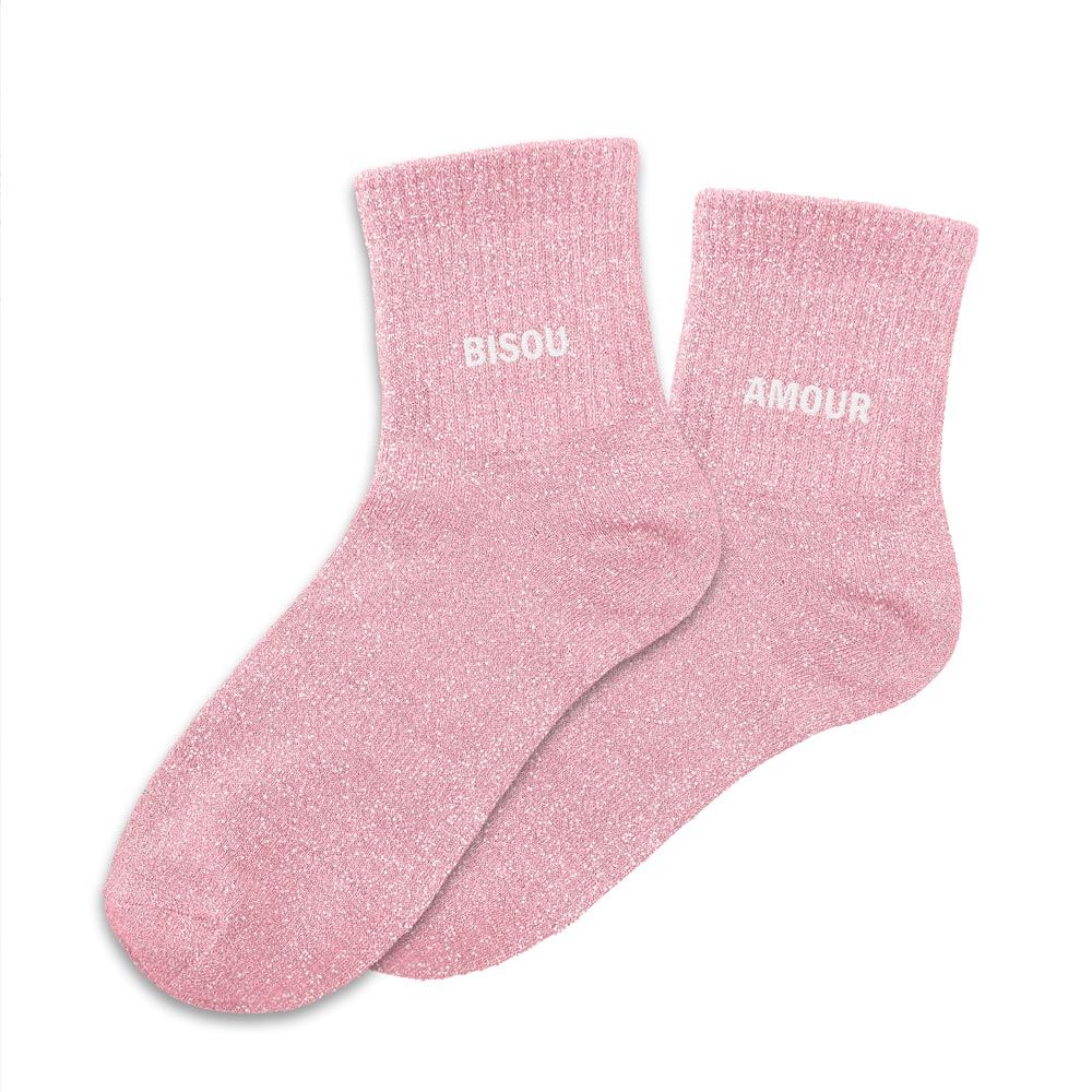 CHAUSSETTES DUO MESSAGES A PAILLETTES