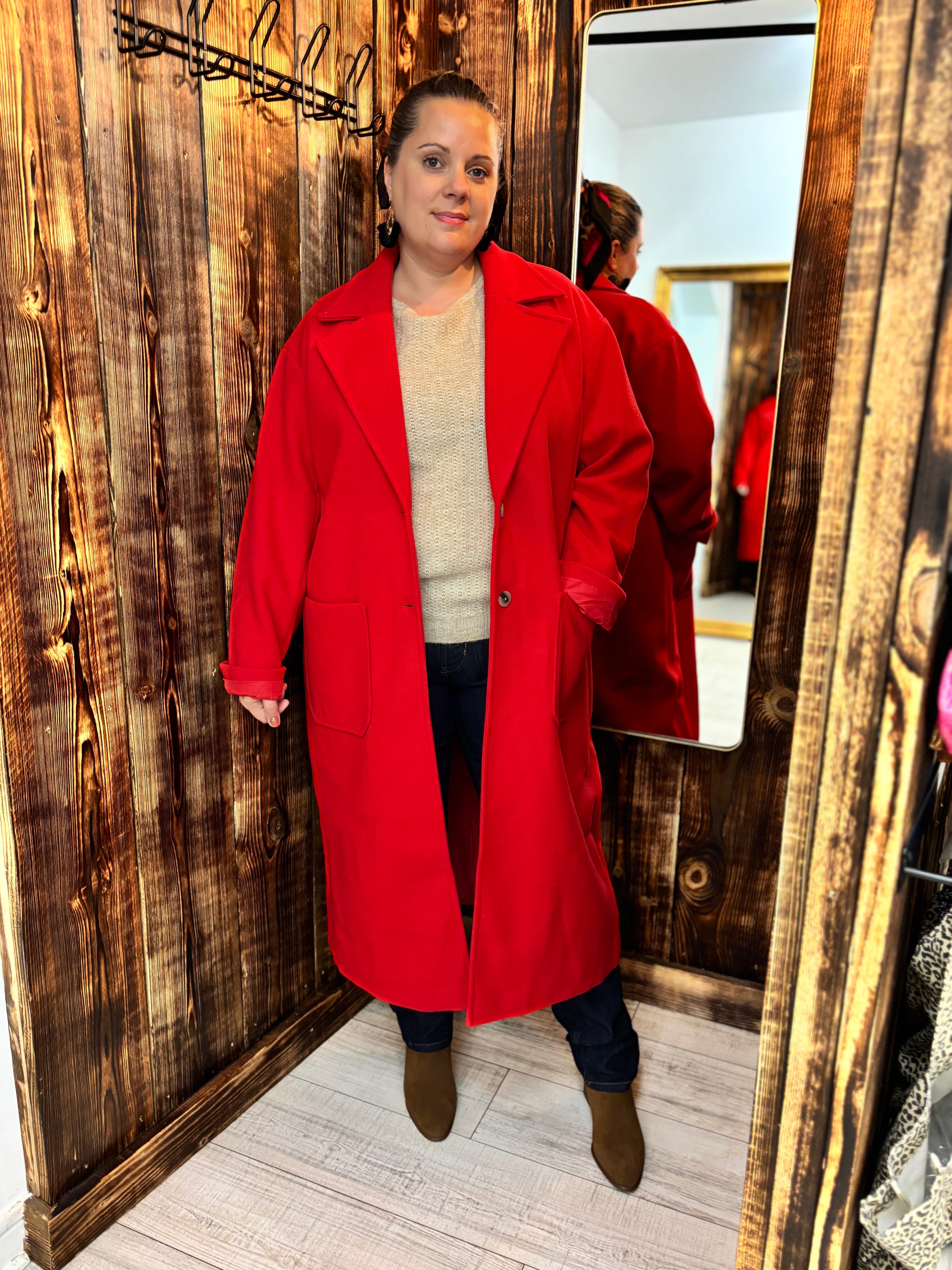 MANTEAU JILI ROUGE