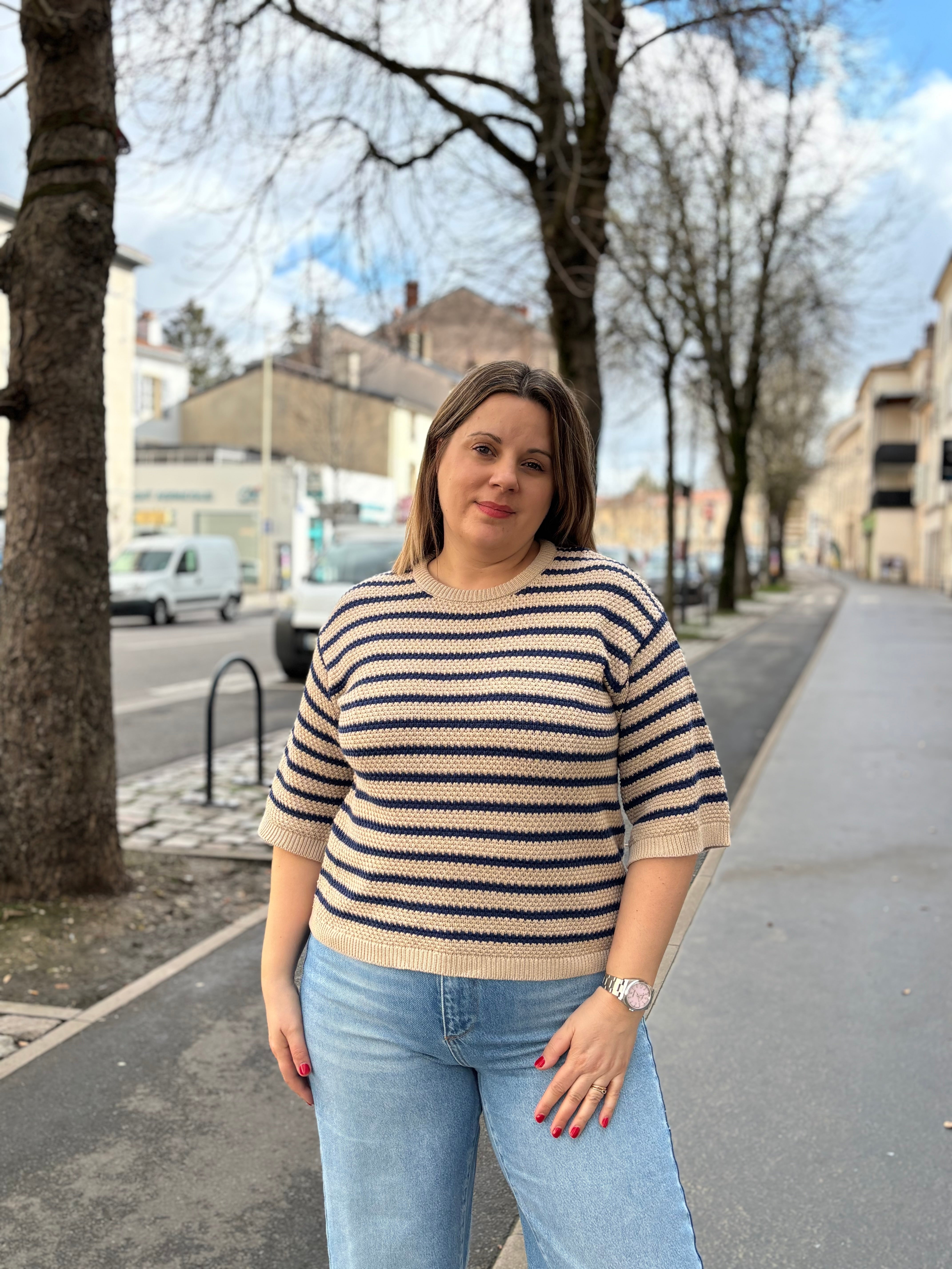 PULL MIKALA RAYURES