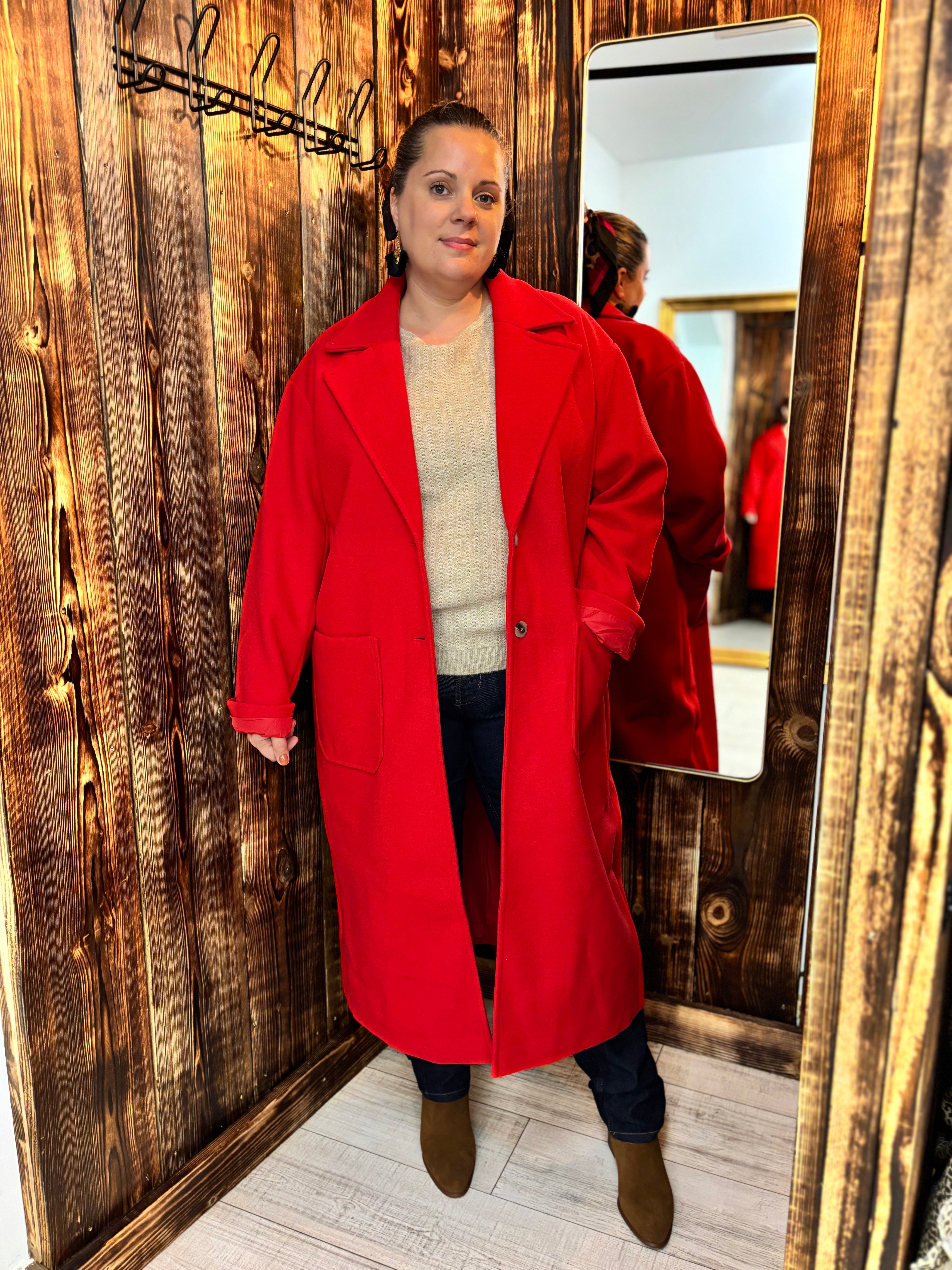 MANTEAU JILI ROUGE