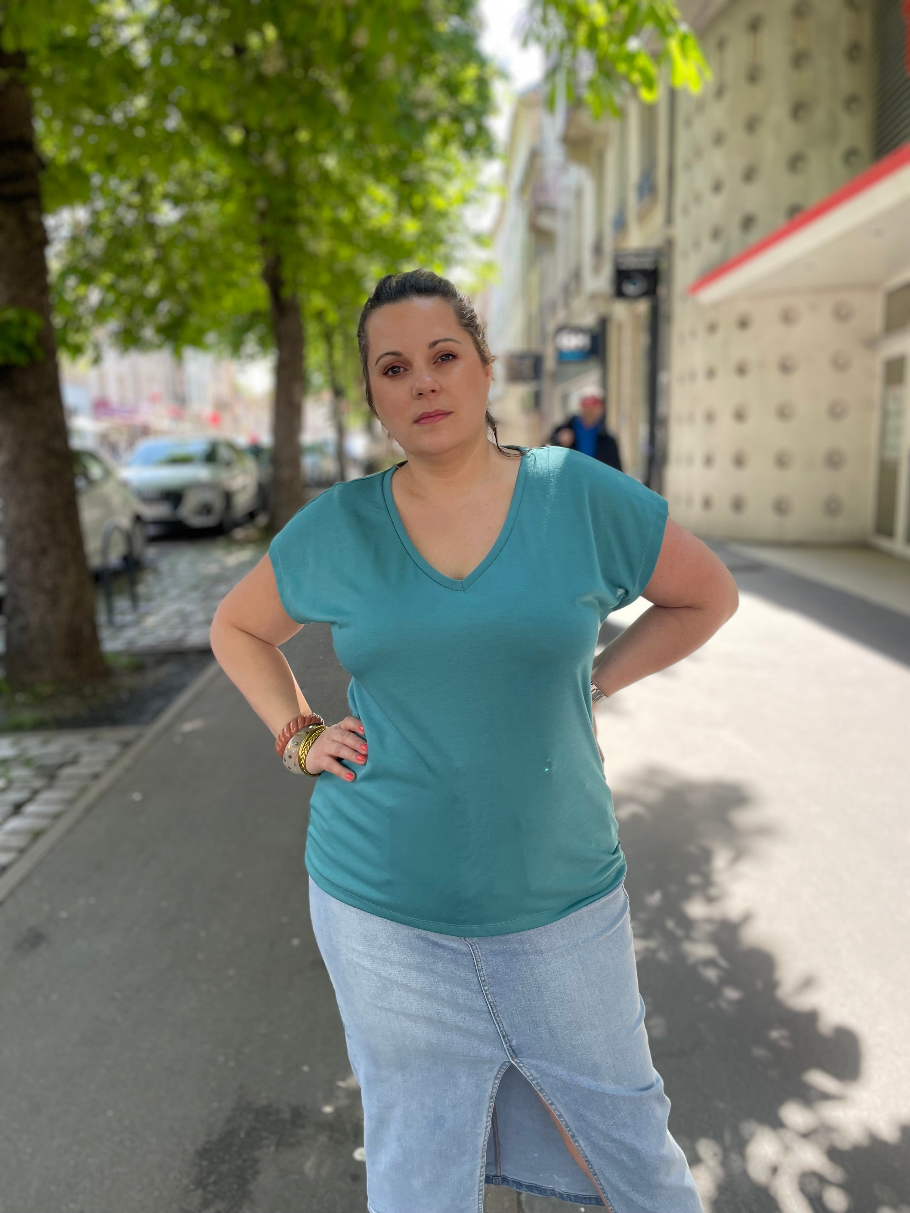 TEE-SHIRT LISE TURQUOISE