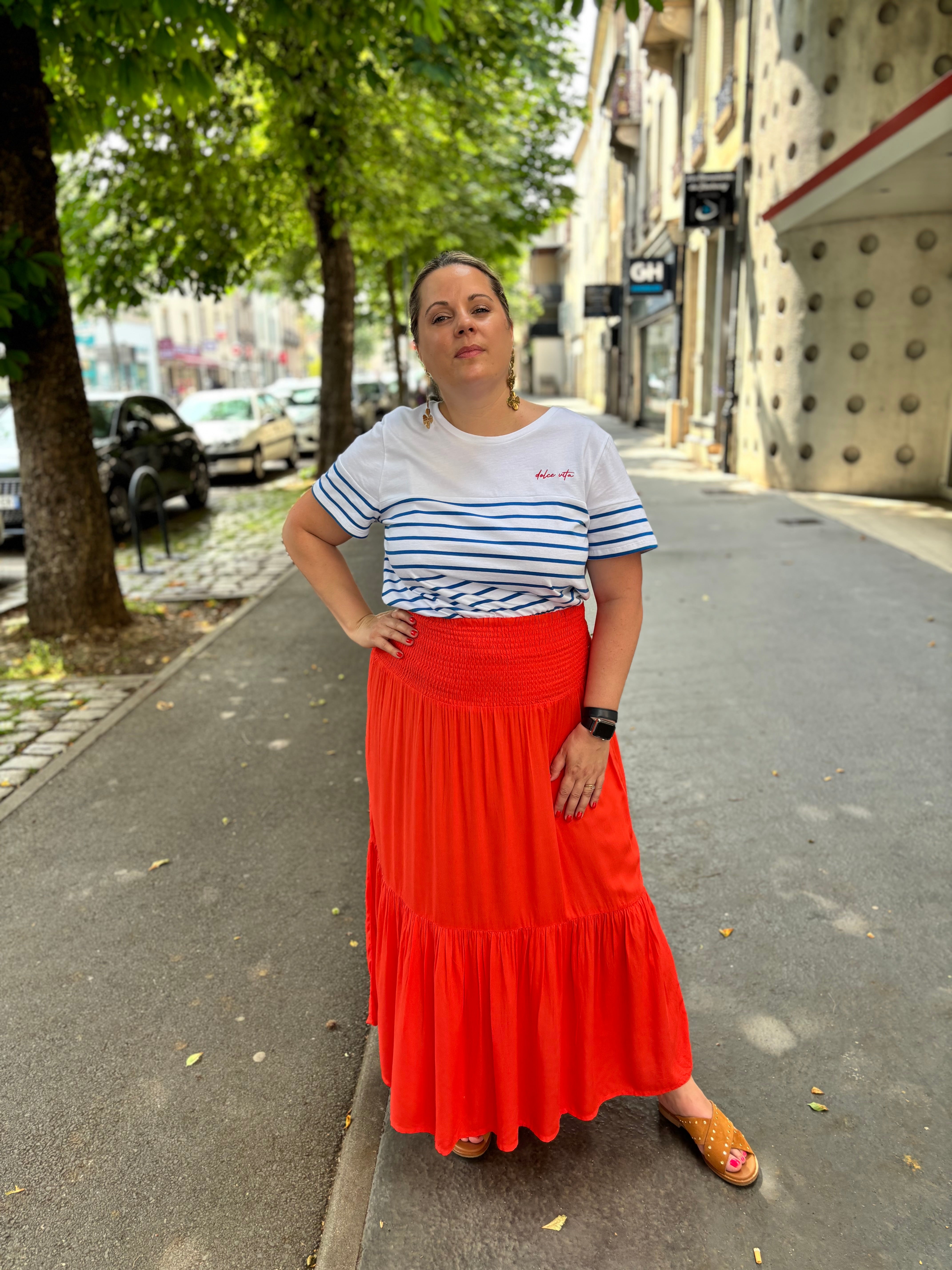 JUPE MAXI SMOCK