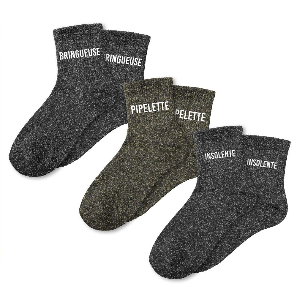 COFFRET TRIO CHAUSSETTES A PAILLETTES
