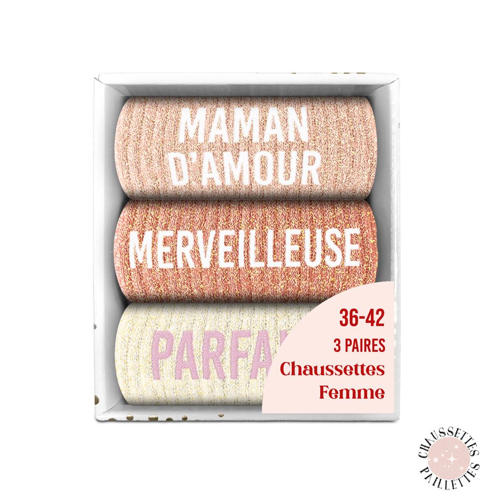 COFFRET TRIO CHAUSSETTES A PAILLETTES