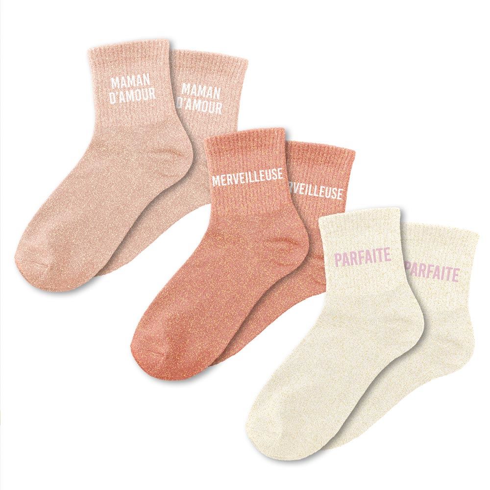 COFFRET TRIO CHAUSSETTES A PAILLETTES