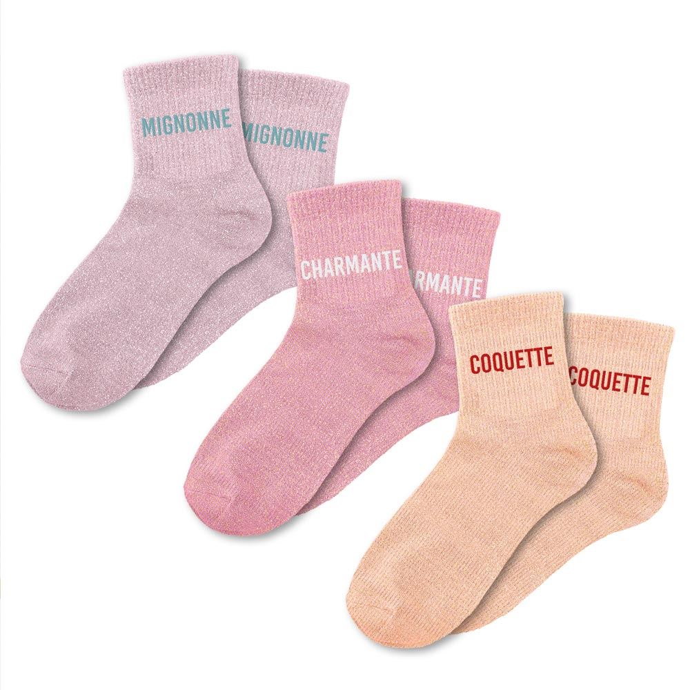 COFFRET TRIO CHAUSSETTES A PAILLETTES