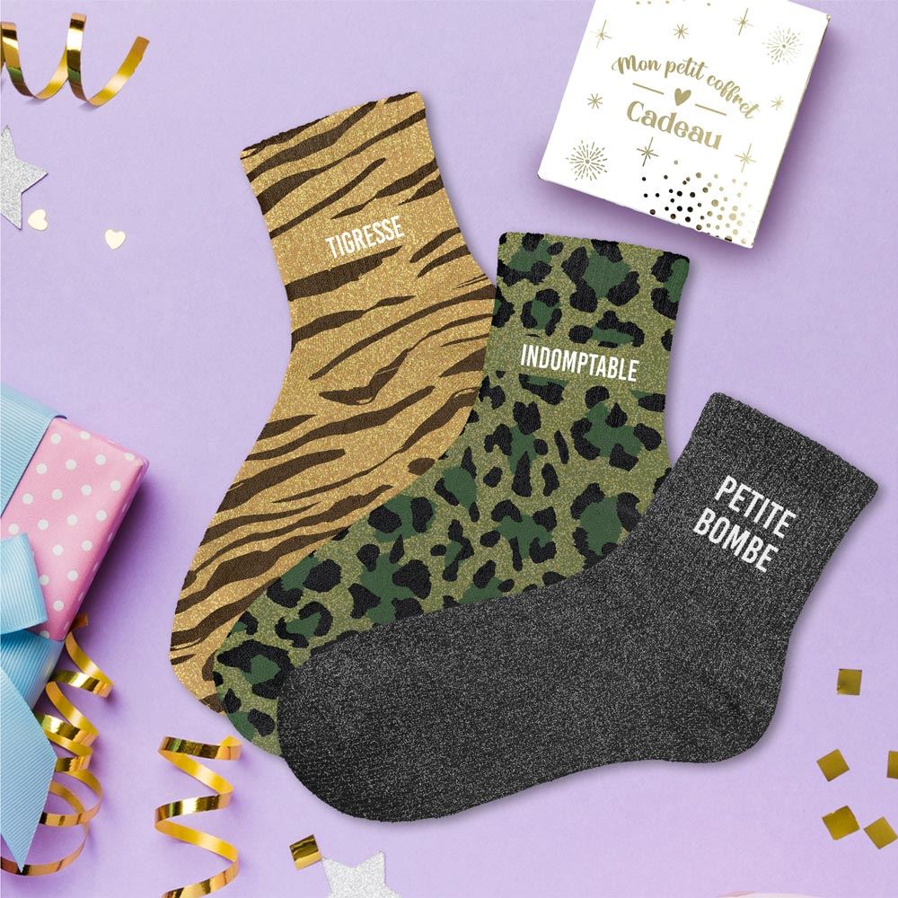 COFFRET TRIO CHAUSSETTES A PAILLETTES