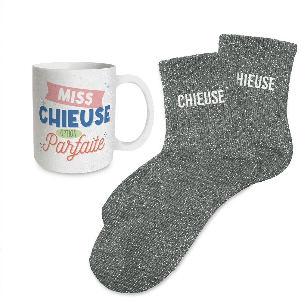 COFFRET DUO MUG CHAUSSETTES A PAILLETTES