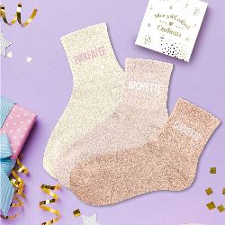COFFRET TRIO CHAUSSETTES A PAILLETTES