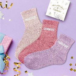 COFFRET TRIO CHAUSSETTES A PAILLETTES