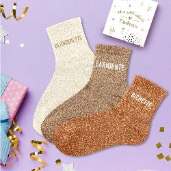 COFFRET TRIO CHAUSSETTES A PAILLETTES