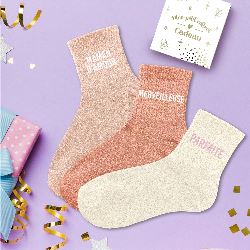 COFFRET TRIO CHAUSSETTES A PAILLETTES