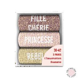 COFFRET TRIO CHAUSSETTES A PAILLETTES