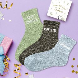 COFFRET TRIO CHAUSSETTES A PAILLETTES