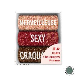 COFFRET TRIO CHAUSSETTES A PAILLETTES