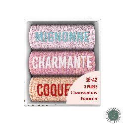 COFFRET TRIO CHAUSSETTES A PAILLETTES