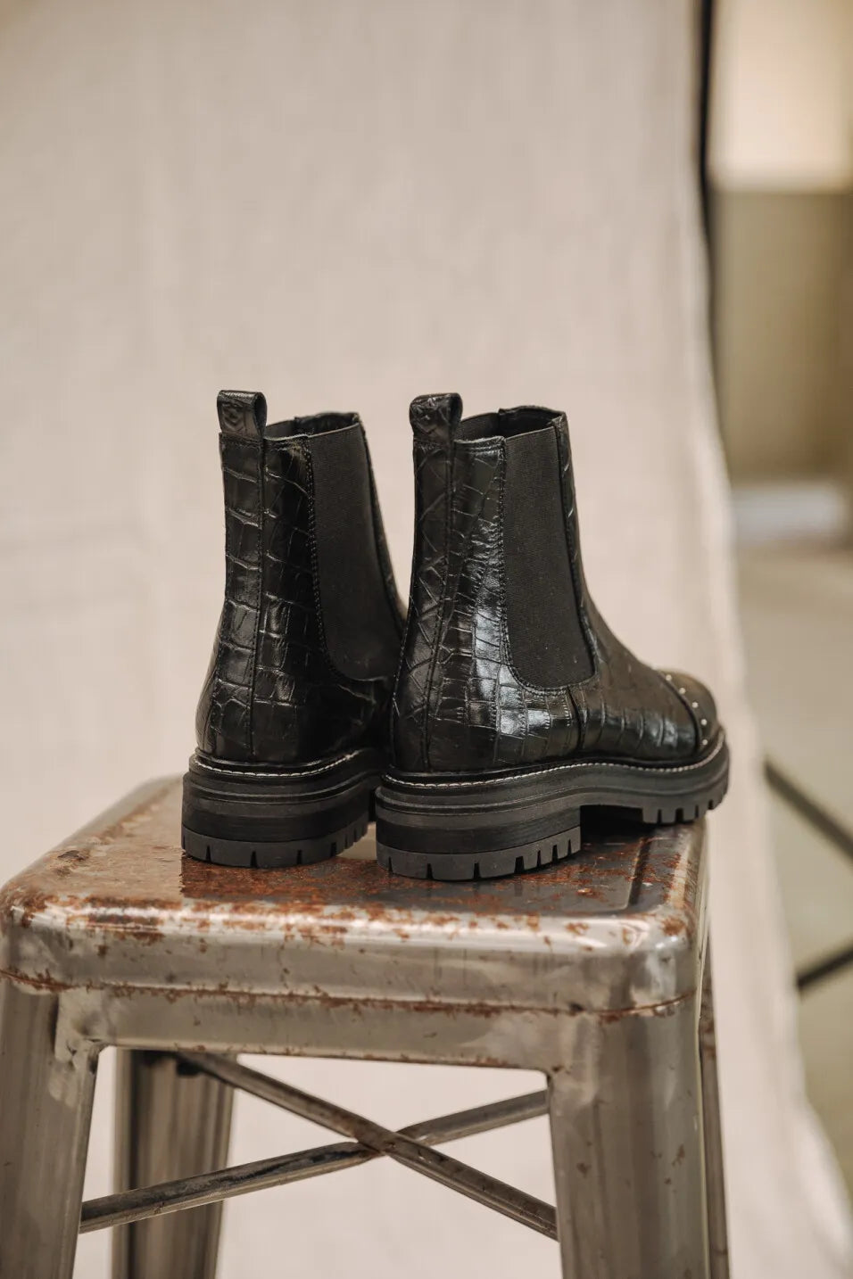 BOTTINES VERENA CROCO
