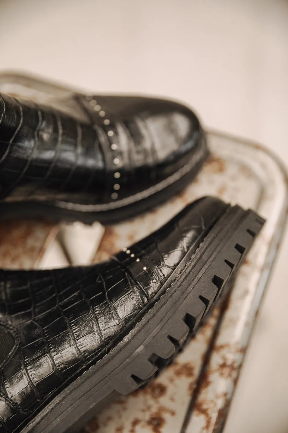BOTTINES VERENA CROCO