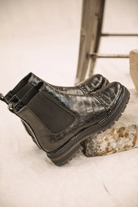 BOTTINES VERENA CROCO